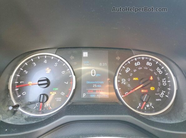 2T3A1RFV1NW297498 2022 TOYOTA RAV4 Gray Widok zestawu wskaźników