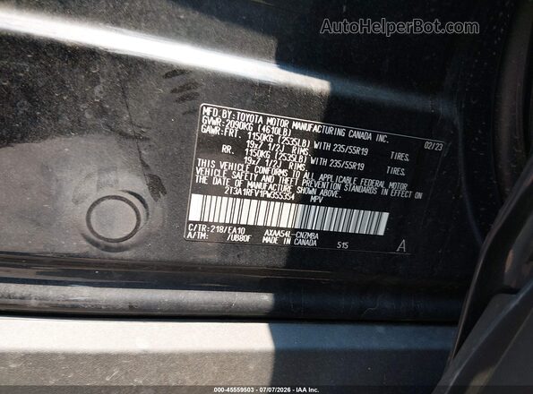2T3A1RFV1PW355354 2023 TOYOTA RAV4 Black Вид підкапотного простору