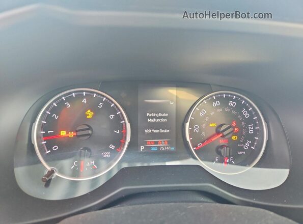 2T3A1RFV3NC272507 2022 TOYOTA RAV4 Gray Вид щитка приладів