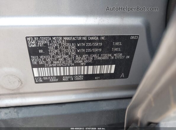 2T3A1RFV4PC379794 2023 TOYOTA RAV4 Silver ძრავის განყოფილების ხედი