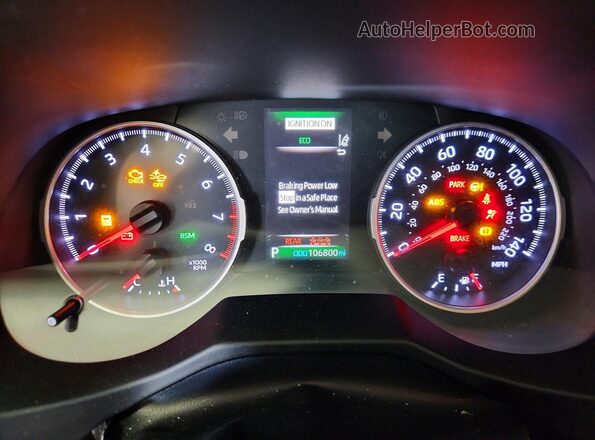 2T3A1RFV5KC027865 2019 TOYOTA RAV4 Red ხელსაწყოთა პანელის ხედი