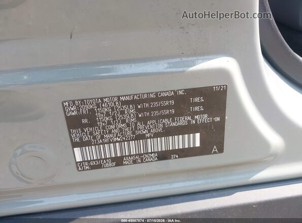2T3A1RFV9MW242277 2021 TOYOTA RAV4 Gray Widok komory silnika