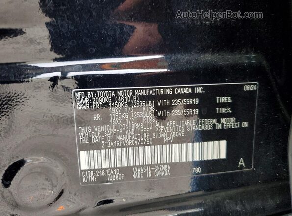 2T3A1RFV9RC470790 2024 TOYOTA RAV4 Black Widok komory silnika