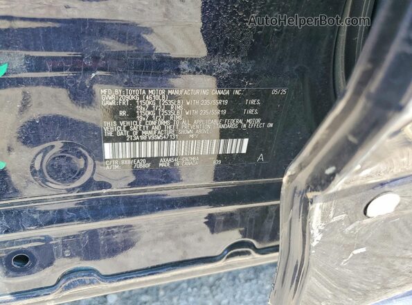 2T3A1RFV9SW547131 2025 TOYOTA RAV4 Black Widok naklejki z numerem VIN