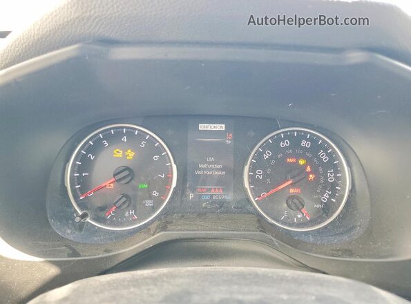 2T3A1RFVXKW071424 2019 TOYOTA RAV4 Silver Instrument cluster view