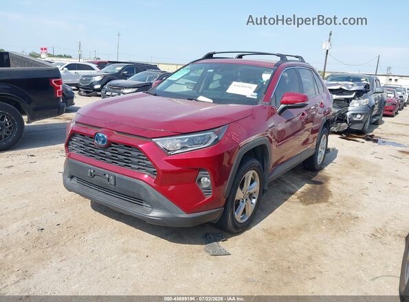 2T3B6RFV2MW019777 2021 TOYOTA RAV4 HYBRID Red Առջևի ձախ երեք քառորդ տեսարան