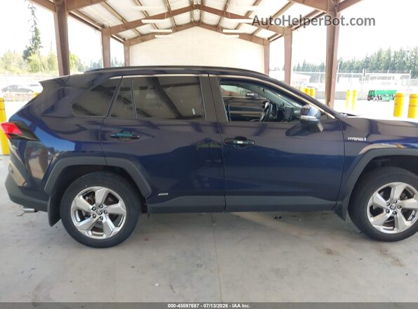 2T3B6RFV8MW025468 2021 TOYOTA RAV4 HYBRID Blue Rear interior view