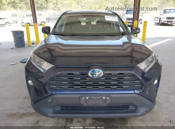 2T3B6RFV8MW025468 2021 TOYOTA RAV4 HYBRID Blue Instrument cluster view