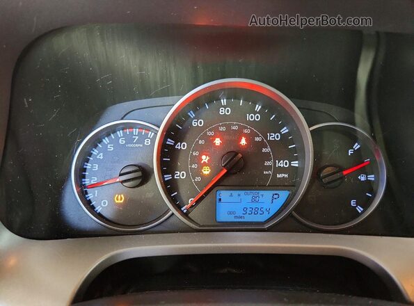 2T3BFREV0GW449541 2016 TOYOTA RAV4 Maroon Вид щитка приладів