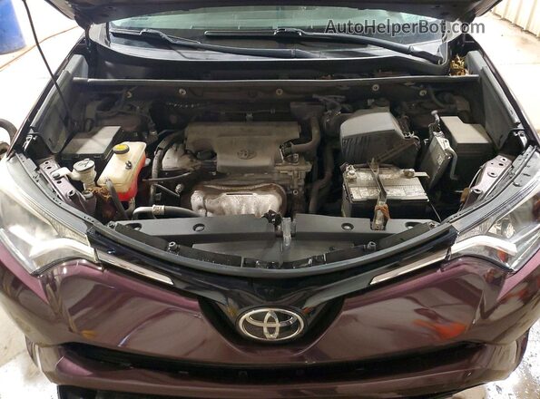 2T3BFREV0HW563153 2017 TOYOTA RAV4 Purple Vista del compartimento del motor