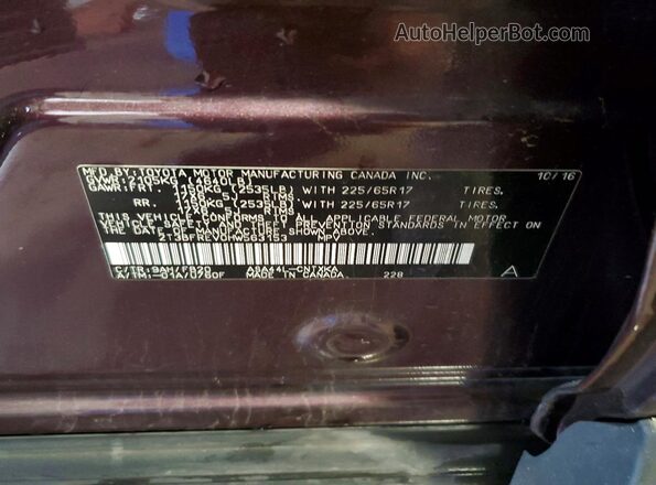 2T3BFREV0HW563153 2017 TOYOTA RAV4 Purple Vista interior de 360 grados