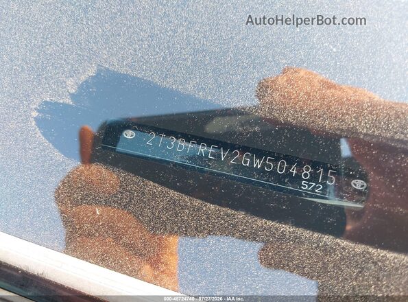2T3BFREV2GW504815 2016 TOYOTA RAV4 Черный Вид подкапотного пространства