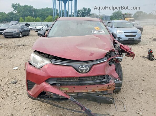 2T3BFREV2JW719523 2018 TOYOTA RAV4 Red Front view