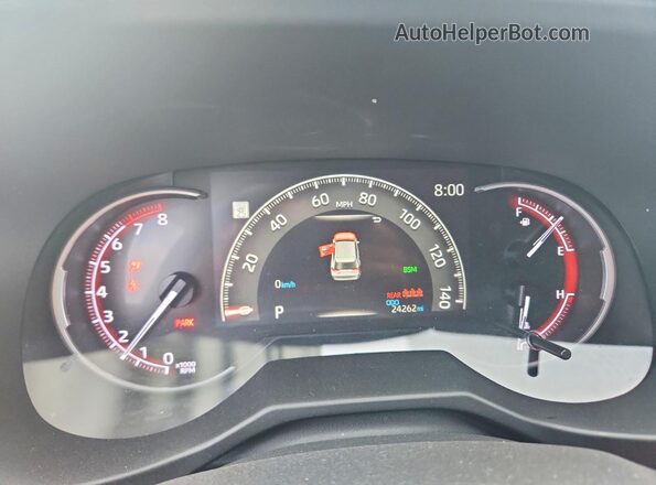 2T3C1RFV0RW302978 2024 TOYOTA RAV4 Blue ხელსაწყოთა პანელის ხედი