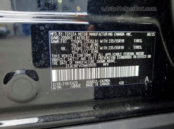 2T3C1RFV0SW409695 2025 TOYOTA RAV4 Black Սալոնի 360 աստիճան տեսք