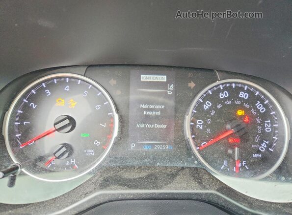 2T3C1RFV1KC027886 2019 TOYOTA RAV4 Серебряный Вид щитка приборов