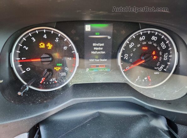 2T3C1RFV1NW186345 2022 TOYOTA RAV4 Синий Вид щитка приборов