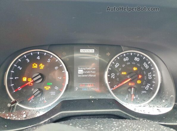 2T3C1RFV3LW098958 2020 TOYOTA RAV4 Blue Instrument cluster view