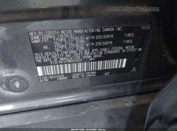 2T3C1RFV7RW305697 2024 TOYOTA RAV4 Gray Engine compartment view