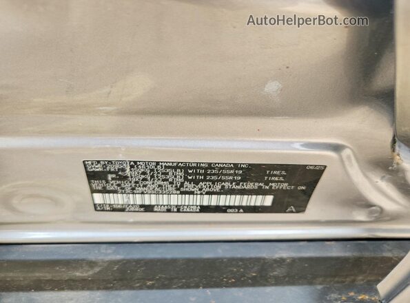 2T3C1RFV9SC335288 2025 TOYOTA RAV4 Silver VIN კოდის სტიკერის ხედი