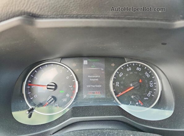 2T3C1RFVXKW025519 2019 TOYOTA RAV4 Blue ხელსაწყოთა პანელის ხედი