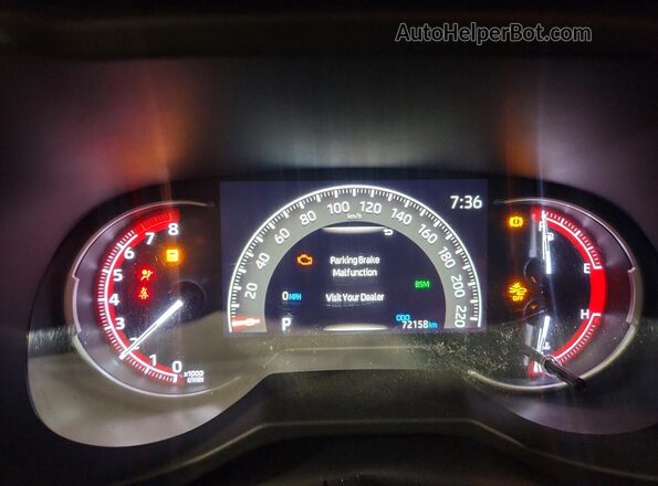 2T3D1RFV4KW016500 2019 TOYOTA RAV4 Blue Vista del cuadro de instrumentos