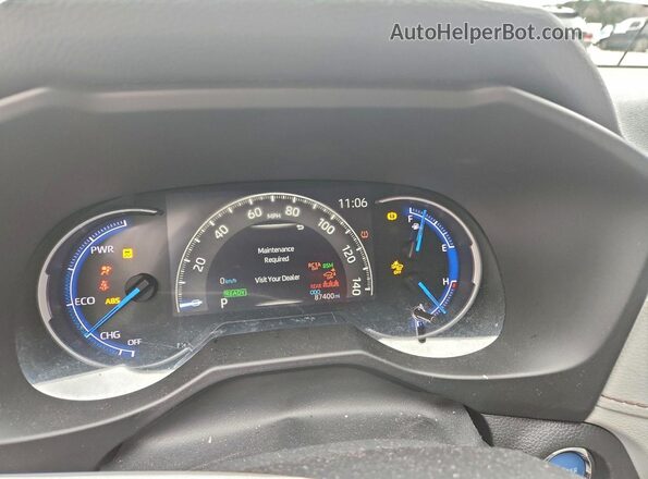 2T3D6RFV1MW022209 2021 TOYOTA RAV4 White Instrument cluster view