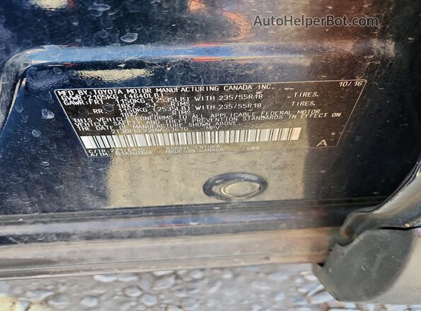 2T3DFREV2HW553670 2017 TOYOTA RAV4 Blue Widok naklejki z numerem VIN