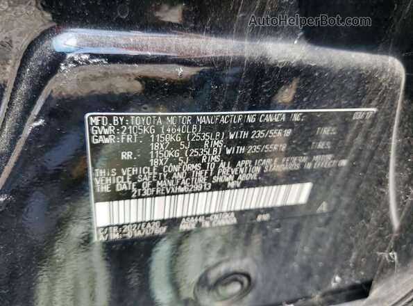 2T3DFREVXHW629913 2017 TOYOTA RAV4 Black Շարժիչի բաժամունքի տեսք