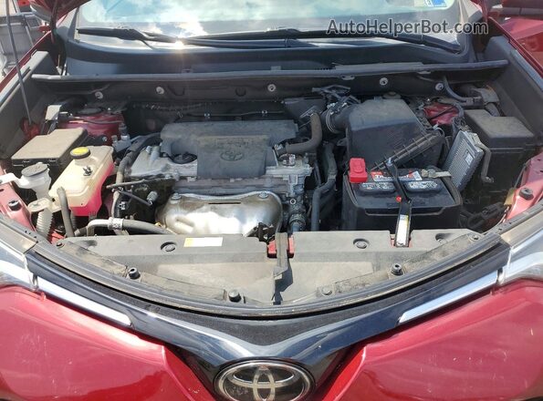 2T3DFREVXJW784015 2018 TOYOTA RAV4 Burgundy Widok komory silnika
