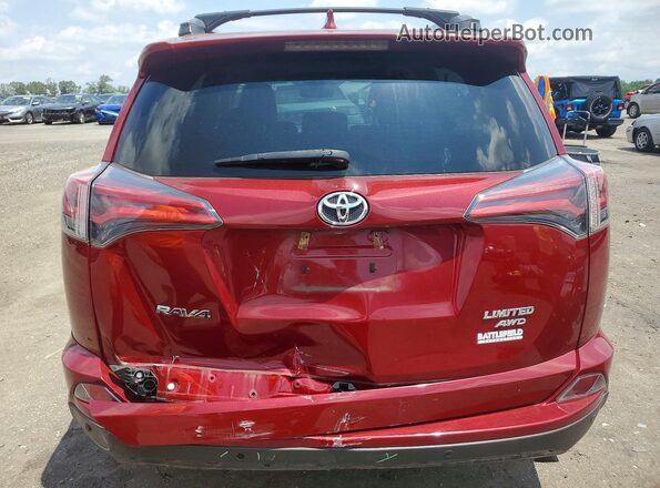2T3DFREVXJW784015 2018 TOYOTA RAV4 Burgundy Widok z tyłu