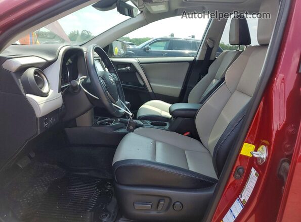 2T3DFREVXJW784015 2018 TOYOTA RAV4 Burgundy Widok wnętrza z przodu