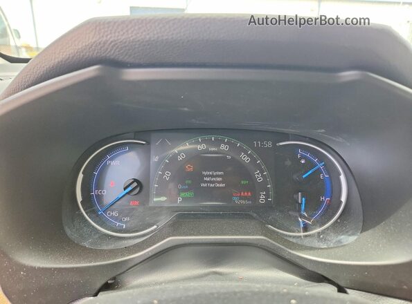 2T3DWRFV1LW070386 2020 TOYOTA RAV4 Blue Vista del cuadro de instrumentos