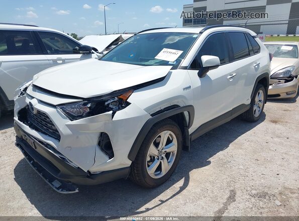 2T3DWRFV5LW093864 2020 TOYOTA RAV4 HYBRID White წინა მარცხენა ხედი სამი მეოთხედიდან