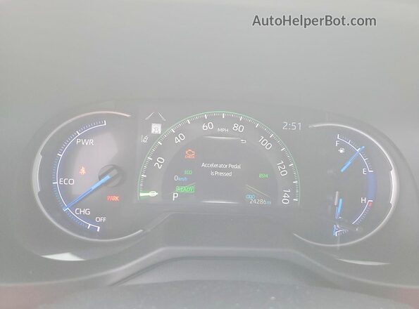 2T3E6RFV8PW045818 2023 TOYOTA RAV4 Charcoal Instrument cluster view