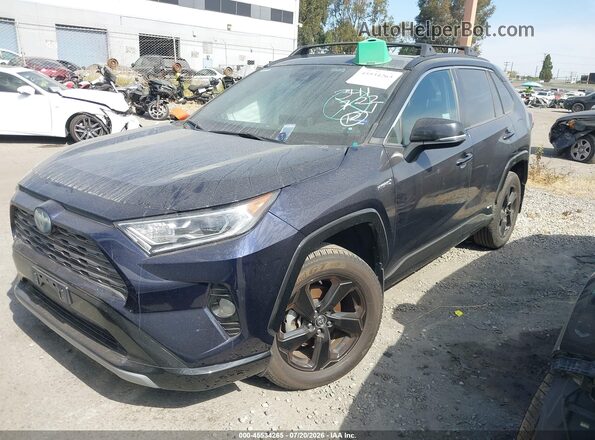 2T3EWRFV1KW002284 2019 TOYOTA RAV4 HYBRID Blue Передня ліва чверть