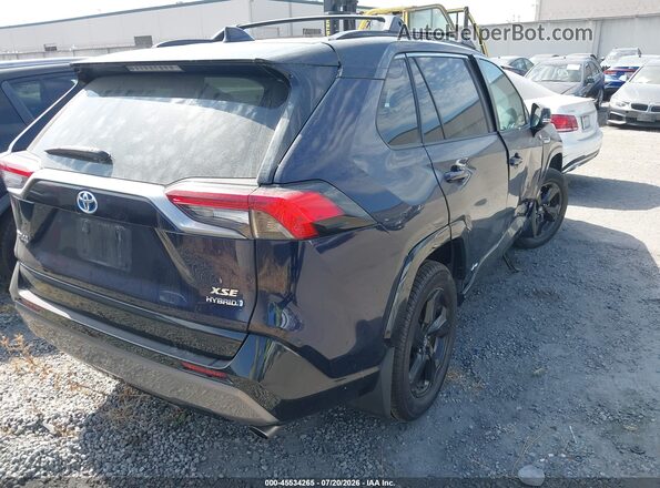 2T3EWRFV1KW002284 2019 TOYOTA RAV4 HYBRID Blue Задня права чверть