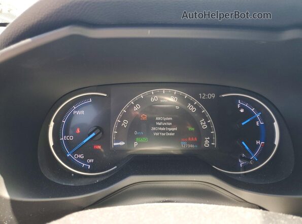 2T3EWRFV3LW059524 2020 TOYOTA RAV4 White Instrument cluster view