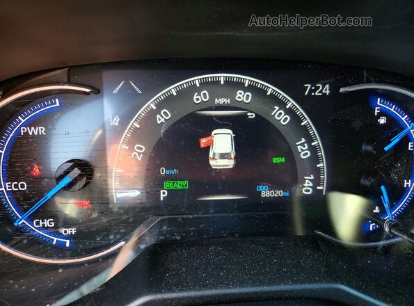 2T3EWRFV6KW019453 2019 TOYOTA RAV4 Silver Սարքավորումների վահանակի տեսք