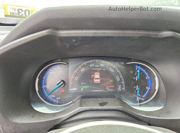 2T3EWRFV6KW032610 2019 TOYOTA RAV4 Gray Instrument cluster view