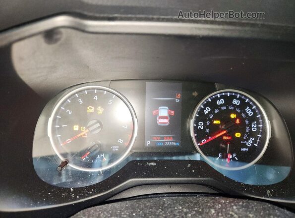 2T3F1RFV0LW086893 2020 TOYOTA RAV4 Blue Widok zestawu wskaźników