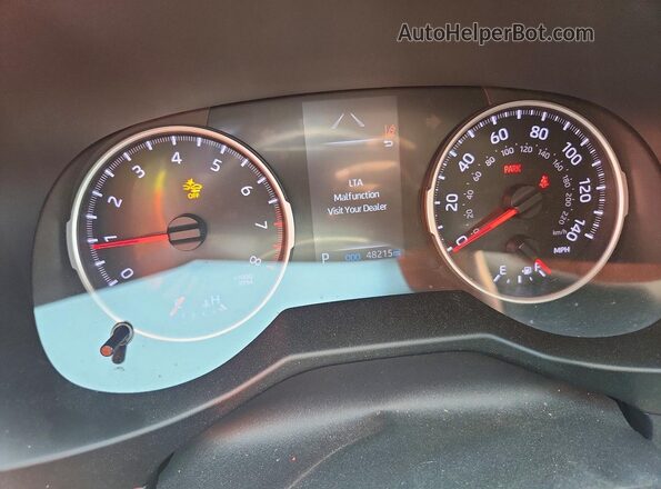 2T3F1RFV1LW103085 2020 TOYOTA RAV4 White Instrument cluster view