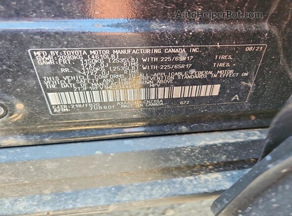 2T3F1RFV1MC234441 2021 TOYOTA RAV4 Black VIN sticker view