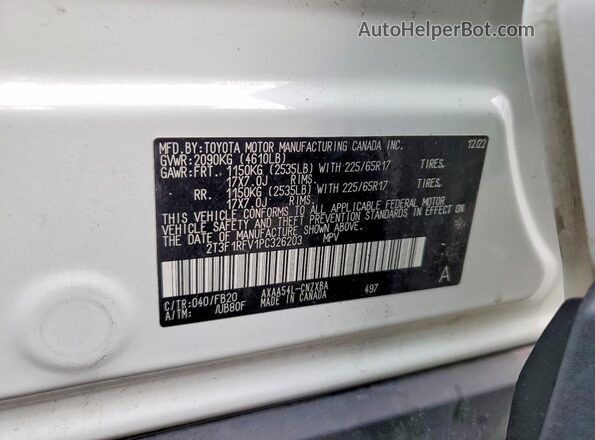 2T3F1RFV1PC326203 2023 TOYOTA RAV4 White Widok komory silnika