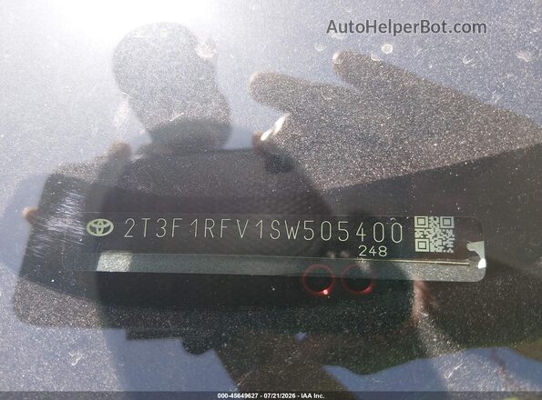 2T3F1RFV1SW505400 2025 TOYOTA RAV4 Gray Вид підкапотного простору