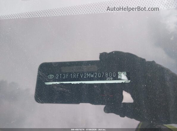 2T3F1RFV2MW207800 2021 TOYOTA RAV4 White 