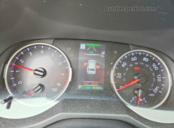 2T3F1RFV4NC307206 2022 TOYOTA RAV4 White Widok zestawu wskaźników