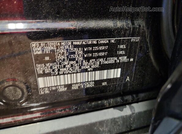 2T3F1RFV6PW346767 2023 TOYOTA RAV4 Black Vista interior de 360 grados