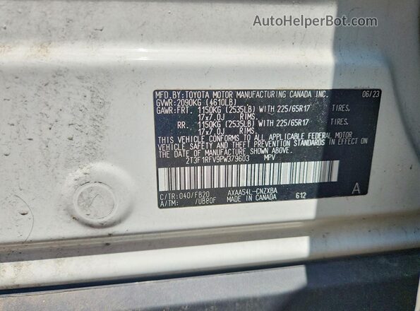 2T3F1RFV9PW379603 2023 TOYOTA RAV4 White Engine compartment view