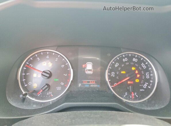 2T3G1RFV7LW084725 2020 TOYOTA RAV4 White Instrument cluster view
